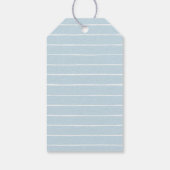 Blauw Baby shower Snowflake Cadeaulabel (Achterkant)