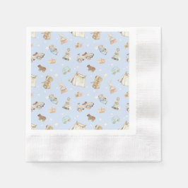 Blauw Baby shower  Speelgoed Coin Cocktail Servet