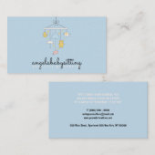 Blauw Baby shower speelgoed Visitekaartje (Voorkant / Achterkant)