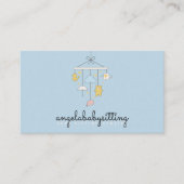 Blauw Baby shower speelgoed Visitekaartje (Voorkant)