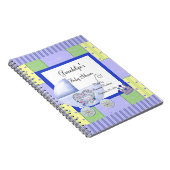 Blauw Baby shower - Spiral notebook Notitieboek (Rechterzijde)