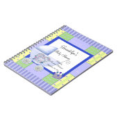 Blauw Baby shower - Spiral notebook Notitieboek (Linkerzijde)