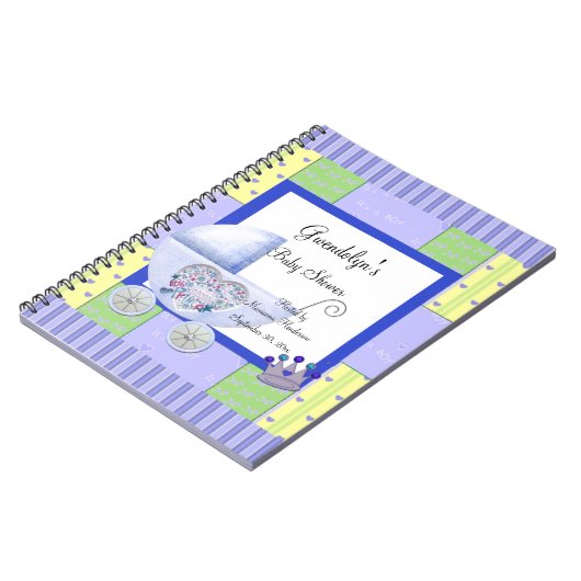 Blauw Baby shower - Spiral notebook Notitieboek (Linkerzijde)