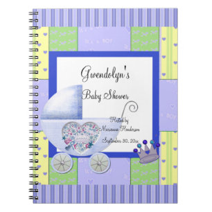 Blauw Baby shower - Spiral notebook Notitieboek