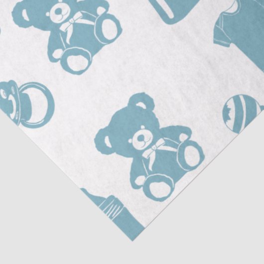 Blauw Baby shower Tissuepapier (Detail)