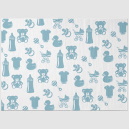 Blauw Baby shower Tissuepapier