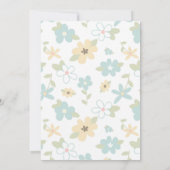  blauw Baby shower van de Kleine Llama nodigt uit Kaart (Achterkant)