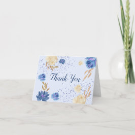 Blauw Baby shower van Floral Bedankkaart