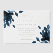 Blauw Baby shower van Floral Vellum Uitnodigingen (Voorkant)