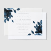 Blauw Baby shower van Floral Vellum Uitnodigingen (Offset)