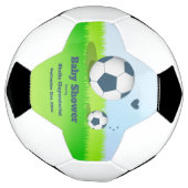 Blauw Baby shower Voetbal | VOETBAL (Gedraaid)