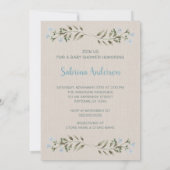 Blauw Baby shower voor Boys Boho DreamCatcher Tipi Kaart (Achterkant)