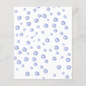 Blauw baby shower voor walvissen Het is een zoontj (Achterkant)