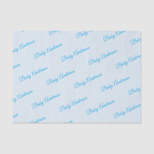 blauw Baby shower weefselpapier Tissuepapier (Voorkant)