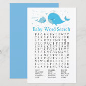 Blauw Baby shower Word Zoekspel (Voorkant / Achterkant)