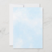 Blauw Baby showers gedicht Spring Leaves Greenery Bedankkaart (Achterkant)