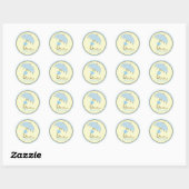 Blauw Baby showers paraplu Sticker (Vel)
