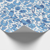  blauw, Baby-thema Cadeaupapier (Hoek)
