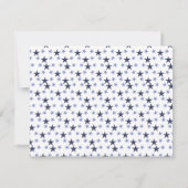 Blauw Baby Wieg Bedankkaart (Achterkant)
