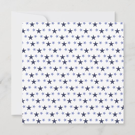 Blauw Baby Wieg Kaart (Achterkant)