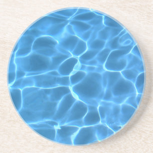 Blauw badpatroon zandsteen onderzetter