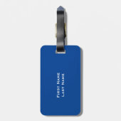 Blauw bagagelabel (Achterkant verticaal)