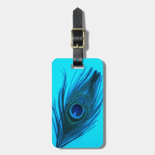 Blauw Bagagelabel van de pekelmond (Voorkant verticaal)