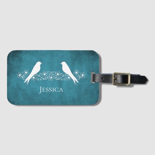 Blauw Bagagelabel van vederwild (Voorkant (horizontaal))