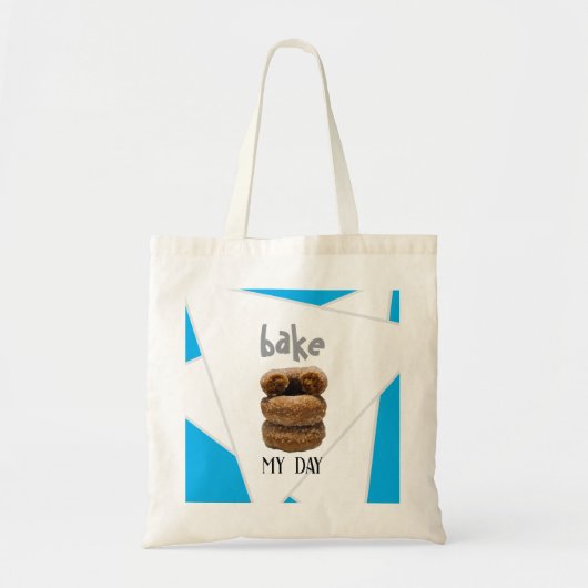 Blauw Bak mijn dag Tote Bag (Voorkant)