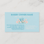 Blauw Bakkerij Cafe Cake Maker Eten Visitekaartje (Achterkant)