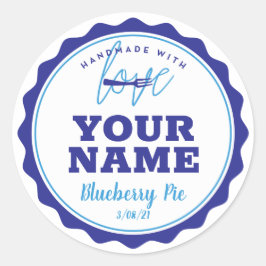 Blauw bakkerij label keuken sticker