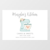 Blauw bakkerij pastuurschef Bedrijfsraamfolie Raamsticker (Vel)