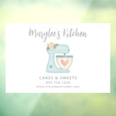 Blauw bakkerij pastuurschef Bedrijfsraamfolie Raamsticker (Vel 3)