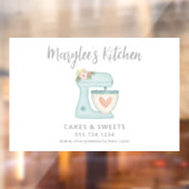 Blauw bakkerij pastuurschef Bedrijfsraamfolie Raamsticker (Vel 2)