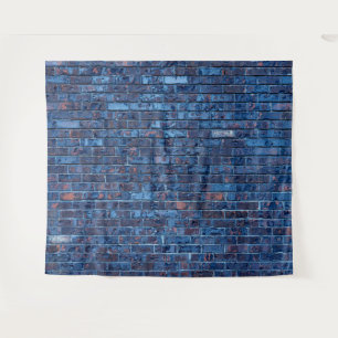 Blauw baksteen hiphop verjaardagsfeest foto achter wandkleed