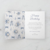 Blauw ballet tutu feest kaart (Binnen)