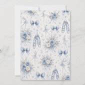 Blauw ballet tutu feest kaart (Achterkant)