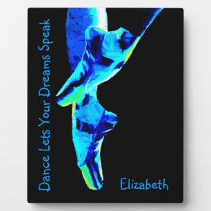 Blauw balletpuntenschuifbalken, speciaal aangepast fotoplaat