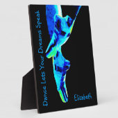 Blauw balletpuntenschuifbalken, speciaal aangepast fotoplaat (Zijkant)