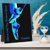 Blauw balletpuntenschuifbalken, speciaal aangepast fotoplaat (Zijkant)