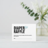 Blauw ballon Baby shower Dappere Raffle Ticket Informatiekaartje (Staand voorkant)