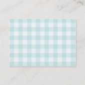 Blauw ballon Baby shower Dappere Raffle Ticket Informatiekaartje (Achterkant)