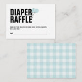 Blauw ballon Baby shower Dappere Raffle Ticket Informatiekaartje (Voorkant / Achterkant)