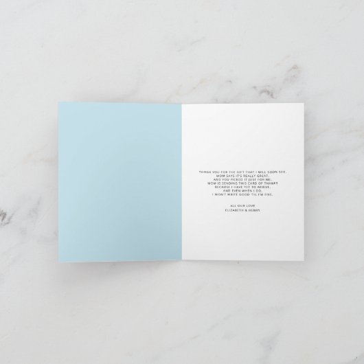 Blauw ballon Baby shower Hartelijk dank (Binnen)