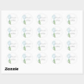 Blauw ballon Baby shower Hartelijk dank Ronde Sticker (Vel)