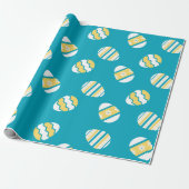 Blauw ballon-cadeaupapier cadeaupapier (Uitgerold)