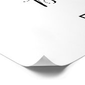 Blauw ballon Elephant Baby shower Welkomstteken Poster (Hoek)