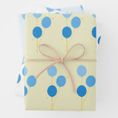 Blauw ballon inpakpapier (In situ)