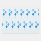 Blauw ballon inpakpapier vel (Voorkant 3)