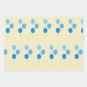 Blauw ballon inpakpapier vel (Voorkant)